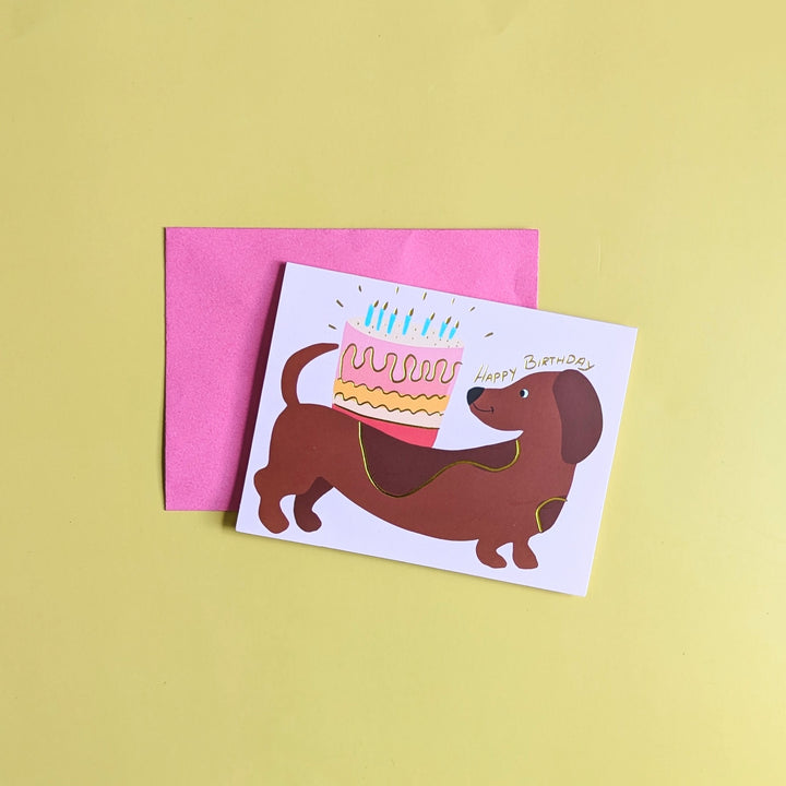 Birthday dog card