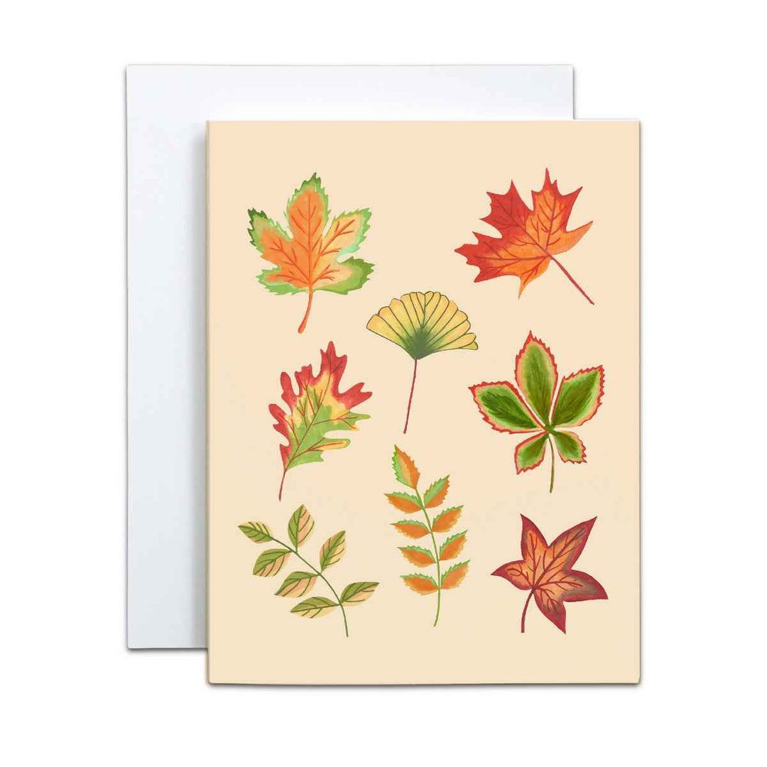 Fall leaves card