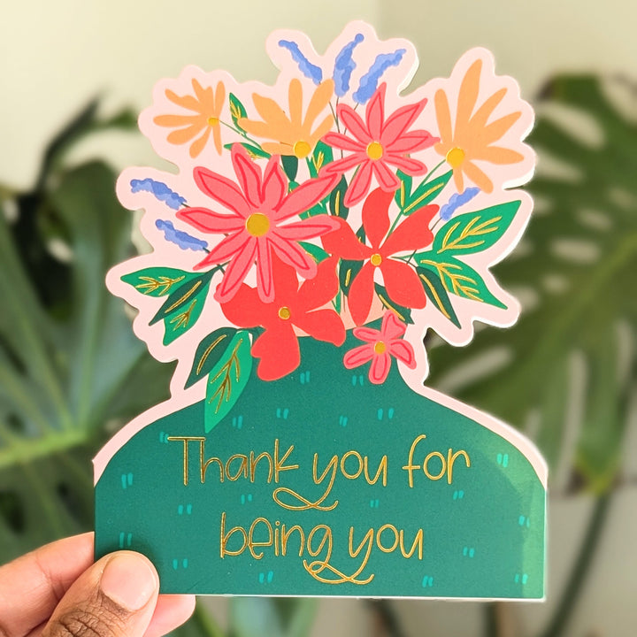 Thank you vase card