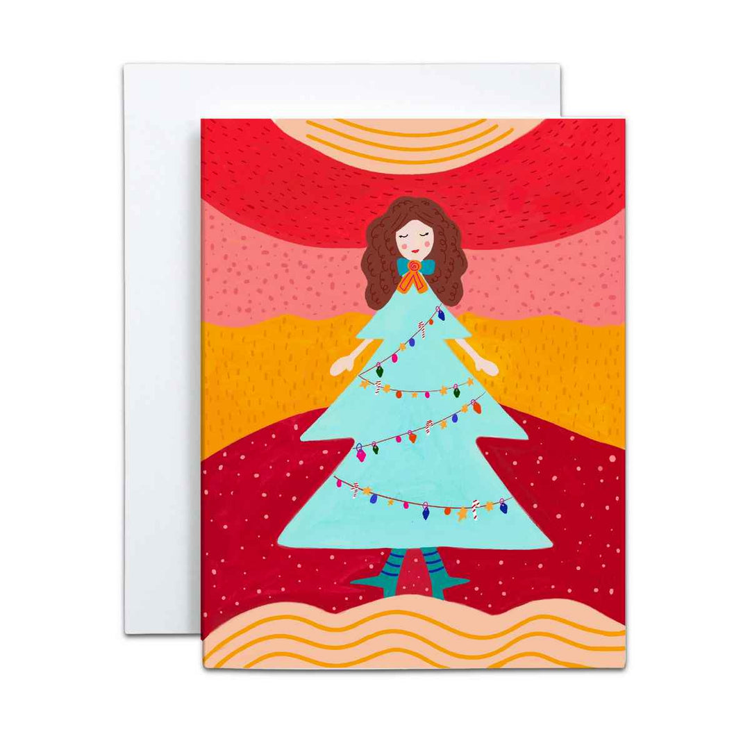Christmas girl card