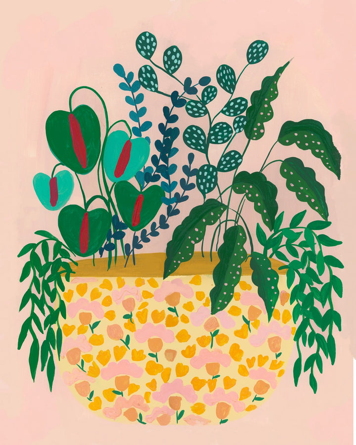 Leafy Portraits Original painting
