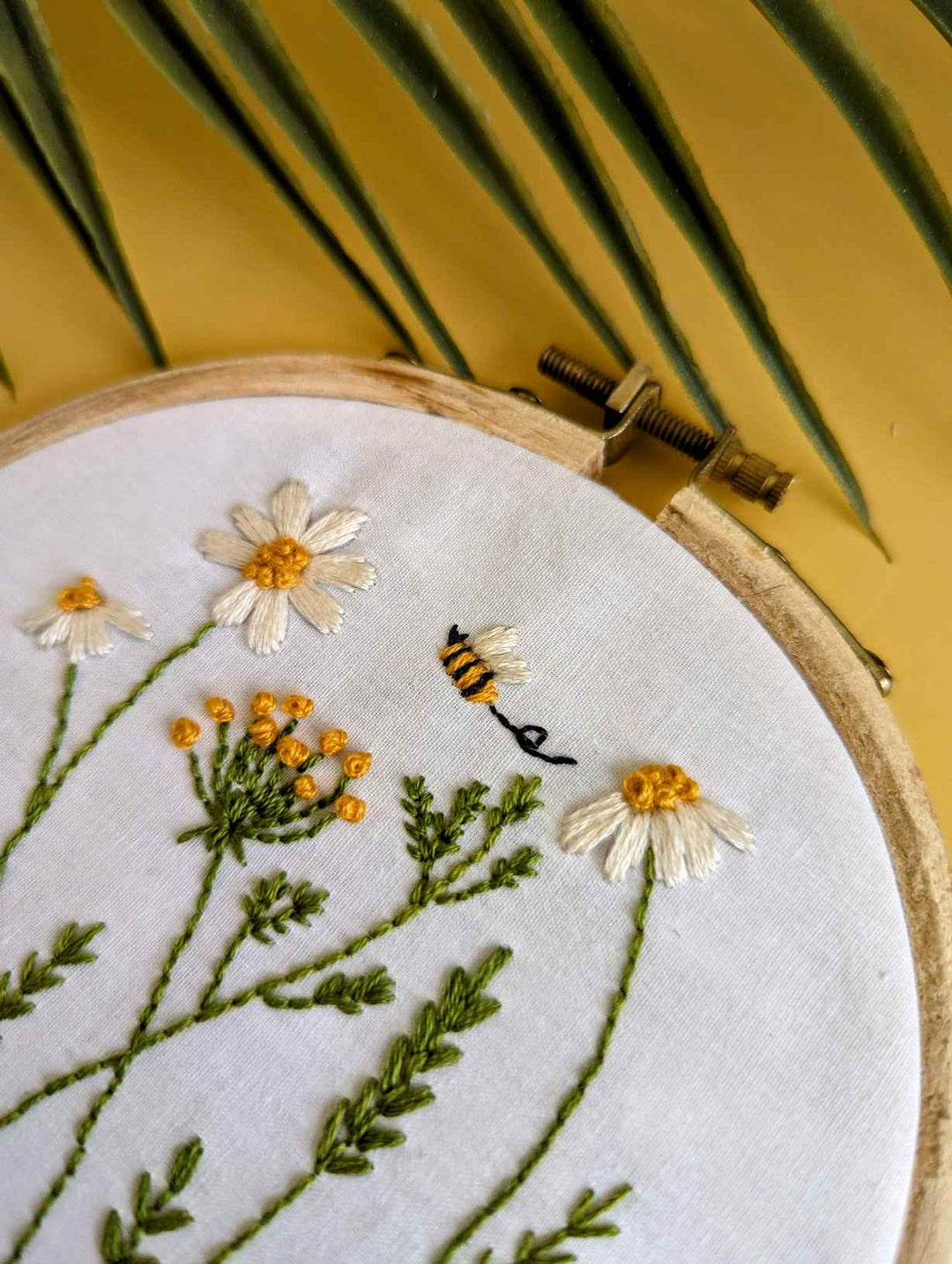 Wild Flowers (White)- Embroidery Kit
