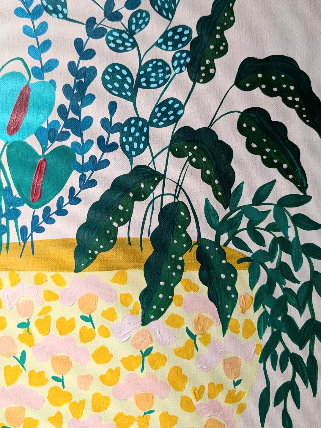 Leafy Portraits Original painting