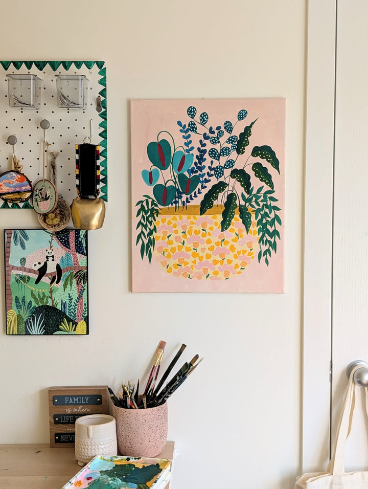Leafy Portraits Original painting