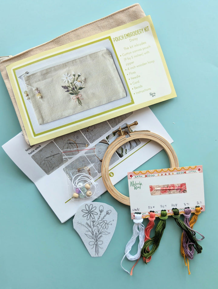 Daisy bunch wild flower Pouch kit