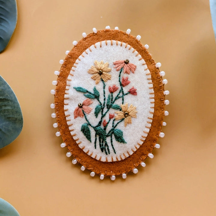 Vintage Flowers Brooch kit