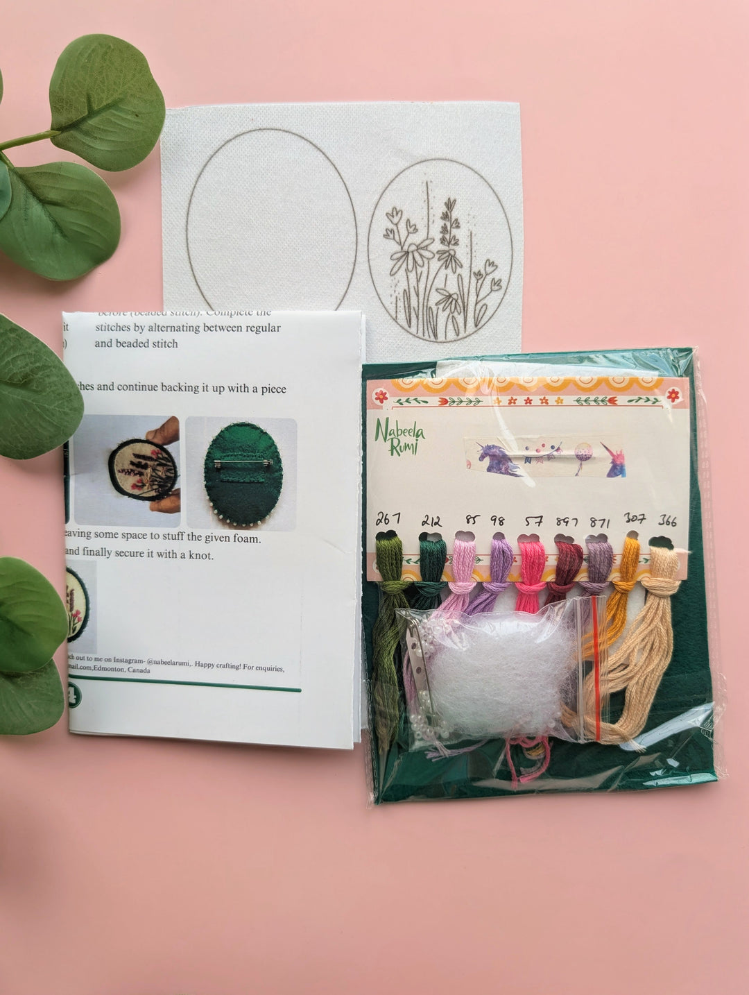 Wild Flowers Brooch Kit