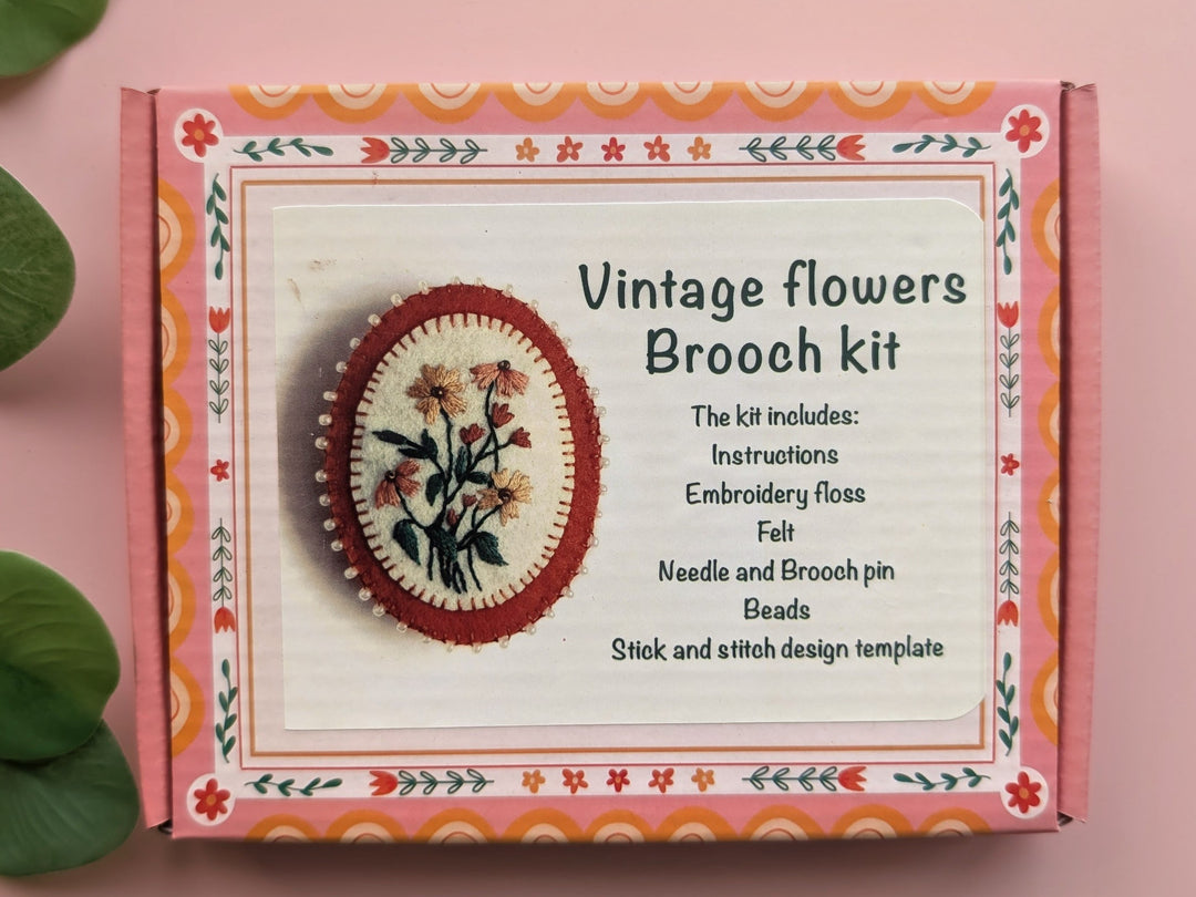 Vintage Flowers Brooch kit