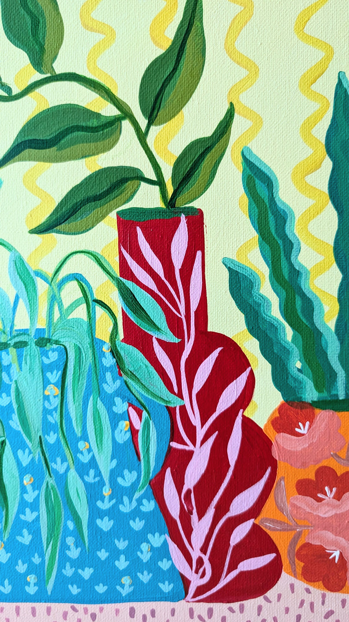 Pocket Garden original painting