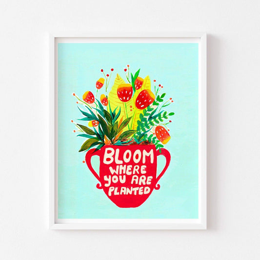 Bloom where you are planted quote - Nabeela Rumi
