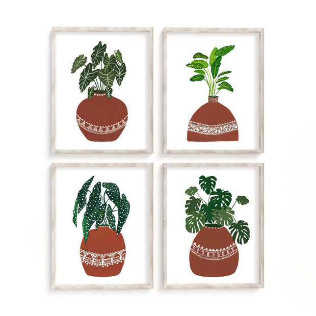 Bohemian Plants- Set of four - Nabeela Rumi
