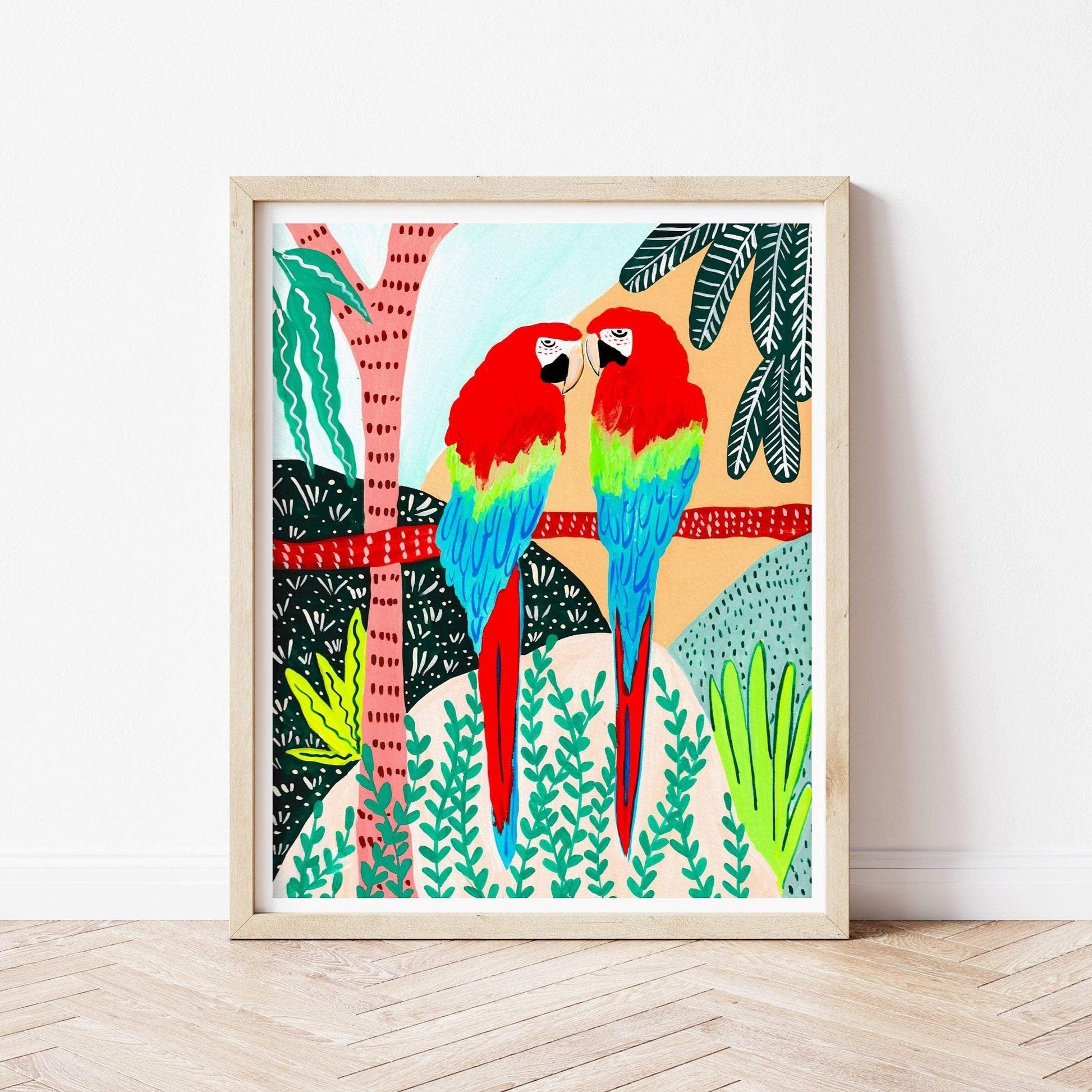 Love Birds- Scarlet Macaw - Nabeela Rumi