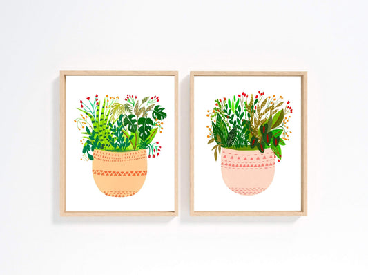 Tribal Peach Plants - Nabeela Rumi