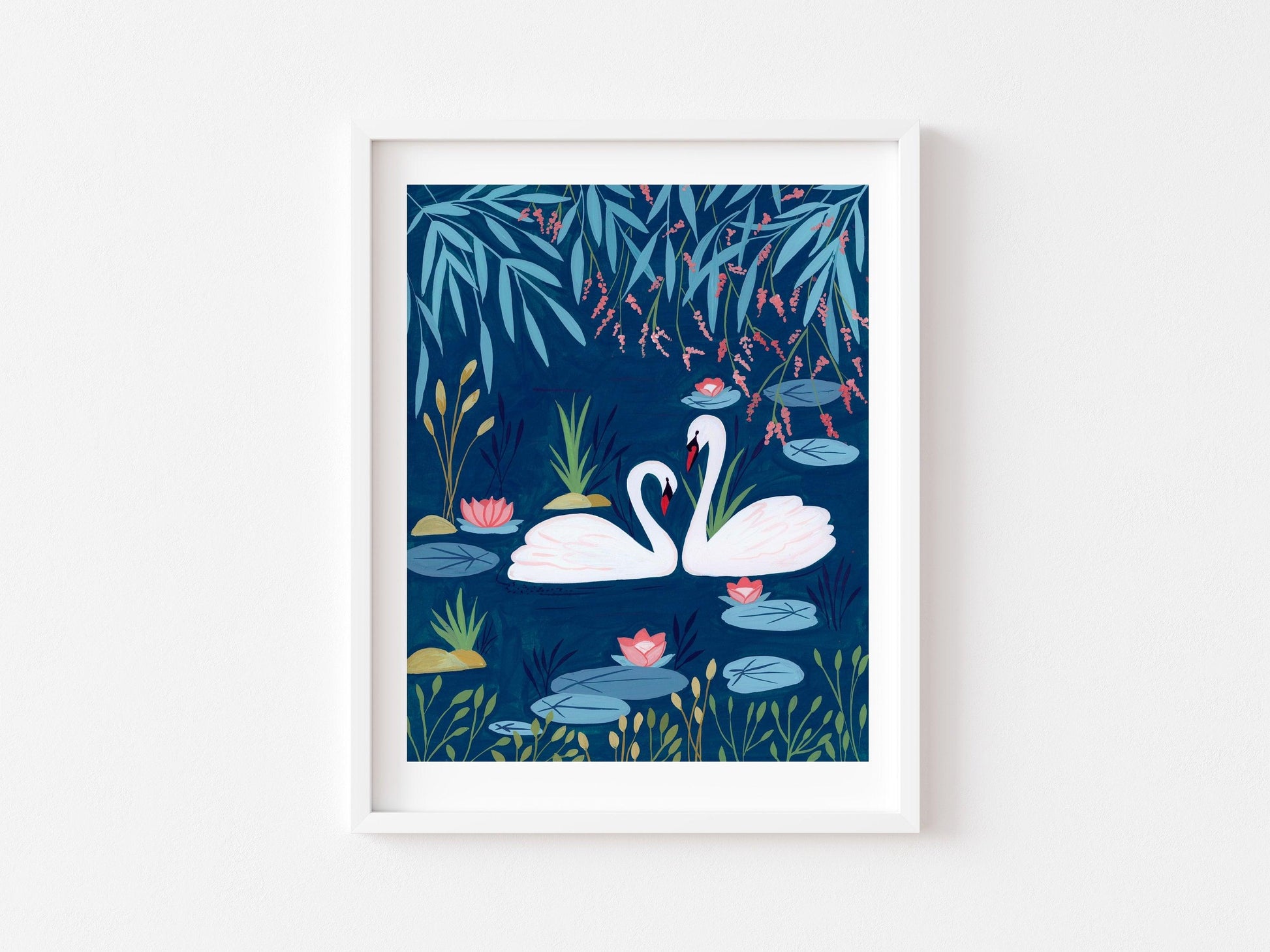 Swan Love - Blue - Nabeela Rumi