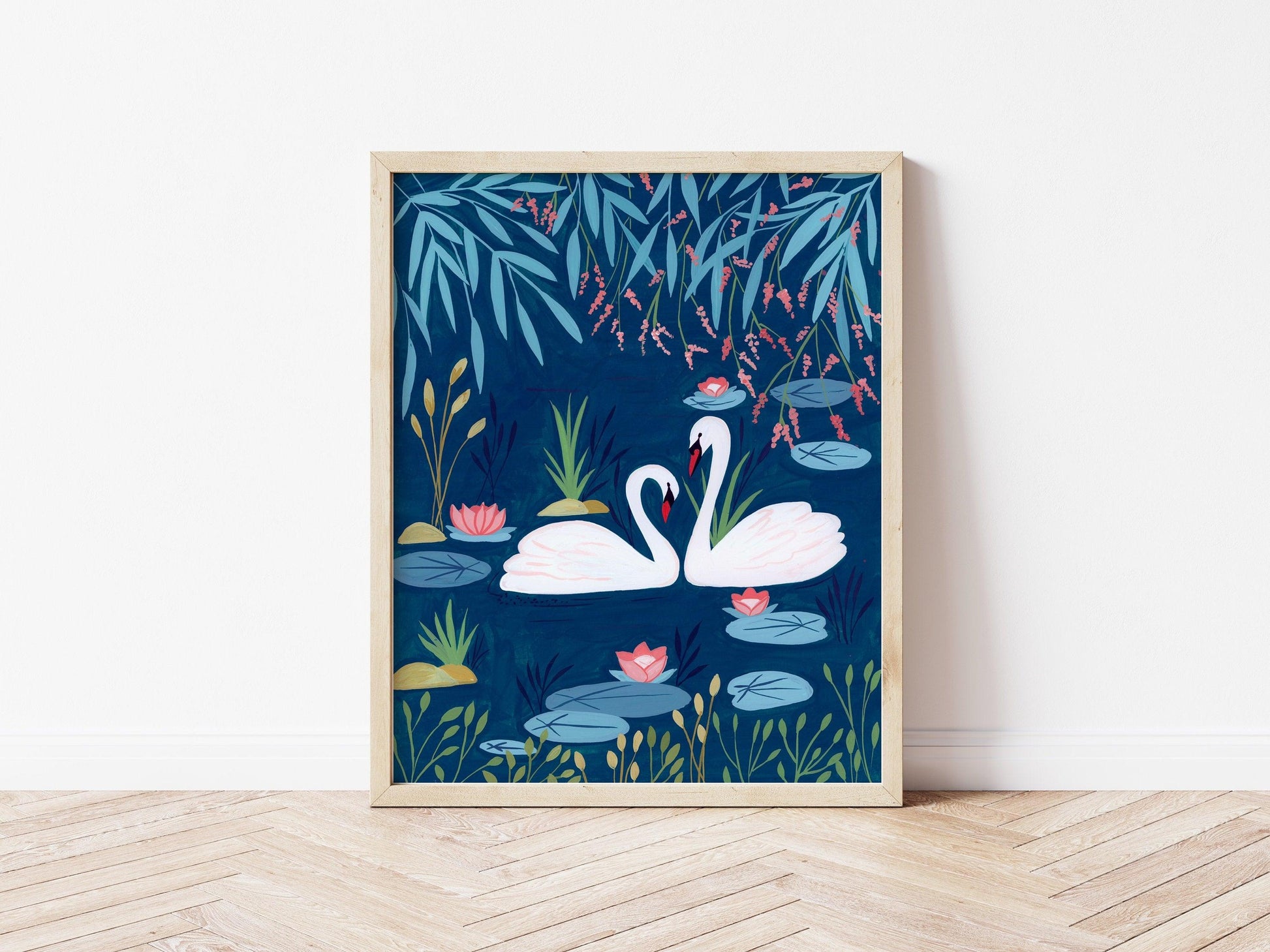 Swan Love - Blue - Nabeela Rumi