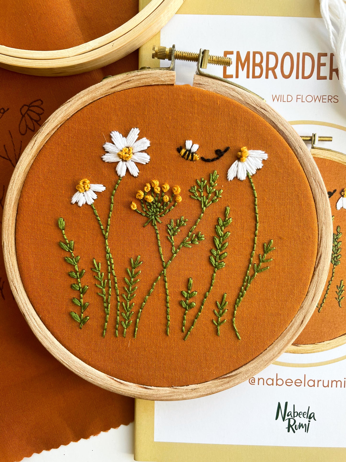 Wildflower embroidery kit - Nabeela Rumi